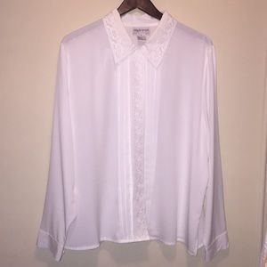 White Detailed Blouse